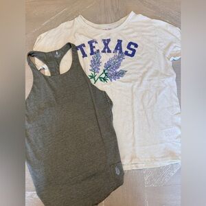 We The Free Texas Graphic Tee - FP Movement Olive Racerback Sz Large NWOT